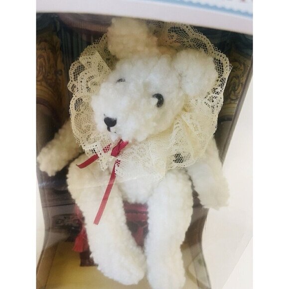 NOS Musical Victorian Teddy Bear Doll Plush Toy Animated Wind Up Love Story - Picture 10 of 16